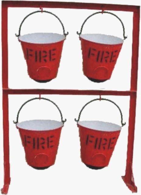 Fire Bucket with Stand for Emergency Fire Safety